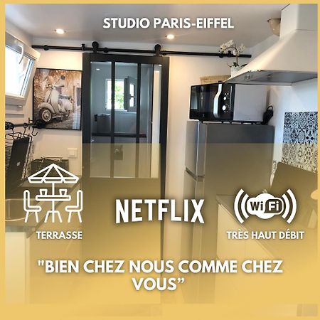 Paris-Eiffel, Bienvenue -Terrasse -Netflix Apartman Pantin Kültér fotó