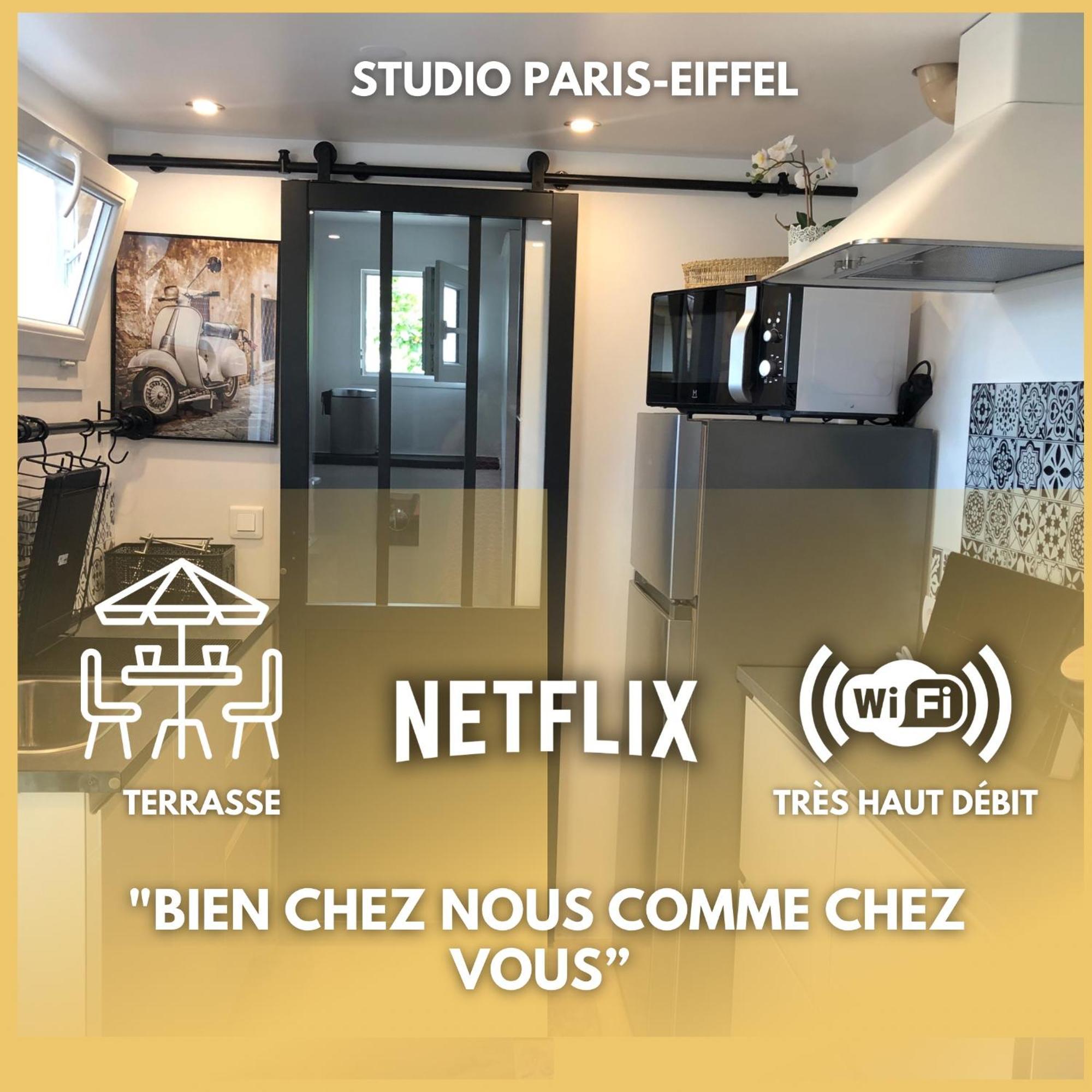 Paris-Eiffel, Bienvenue -Terrasse -Netflix Apartman Pantin Kültér fotó